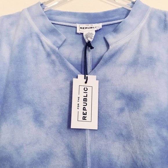 FOR THE REPUBLIC Cloud Tie Dye Pullover Sweater Size Small - Picture 3 of 4